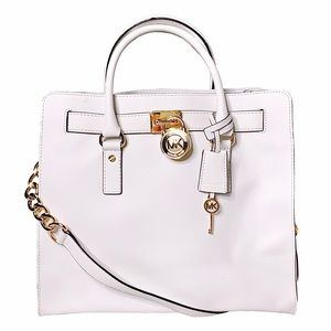 Authentic Michael Kors White Hamilton Large Tote